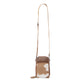 Myra Rustler Ridge Embossed Leather Hairon Sling Bag in Sandstone Cream
