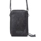 Myra Rustler Ridge Embossed Leather Hairon Sling Bag in Slate Smoke