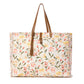 Myra Brookside Cotton & Leather Weekender Bag in Blush Cream
