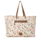 Myra Brookside Cotton & Leather Weekender Bag in Blush Cream