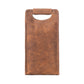 Myra Cypress Field Hairon Leather Wine Bottle Holder in Shadow Cream Chestnut Brown