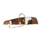 Myra Redstone Divide Handtooled Hairon Leather Gun Case in Mocha Brown