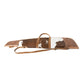 Myra Redstone Divide Handtooled Hairon Leather Gun Case in Mocha Brown
