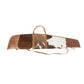 Myra Redstone Divide Handtooled Hairon Leather Gun Case in Mocha Brown