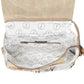 Myra Factual Hairon Leather Messenger Bag â€“ Swirl Canvas, White Hairon Flap, Rustic Straps for Everyday Western Style
