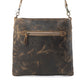 Myra Beast Leather Messenger Bag for Women Distressed Brown Full-Grain Leather with Adjustable Strap and Front Pocket