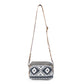 Myra Temptation Tribal Pattern Small Crossbody Bag for Women â€“ Geometric Canvas Front, Adjustable Leather Strap for Everyday Western Style