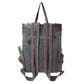 Myra Vibe with Me Hairon Canvas Backpack for Women Mandala Print, Leather Straps for Boho Travel & Western Day Trips