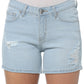 Ripped Denim Shorts