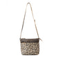 Myra Feline Hairon Leather Crossbody Bag Suede Finish, Leopard Print Front, Adjustable Strap for Everyday Chic