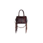 Myra Brown Freckles Concealed Carry Bag Hairon Leather with Fringe Detail and Tooled Trim, Dual Carry Western Tote