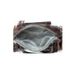 Myra Brown Freckles Concealed Carry Bag Hairon Leather with Fringe Detail and Tooled Trim, Dual Carry Western Tote