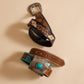 Tropical Forest Hand-Tooled Leather Women's Belt