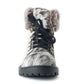 Myra Turbulent Hairon Leather Boots for Women – Fur Lining, Rugged Sole with Stylish Lace-Up Design for Winter Escapes