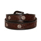 Pink feather Hand-Tooled Leather Women's Belt