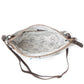 Myra Tufts Pattern Woven Hairon Crossbody â€“ Tribal Geometric Print with Leather Strap and Studded Accents