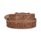 Structured Hand-Tooled Leather Women's Belt
