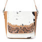 Myra Mangnifique Hairon Leather Crossbody Bag – Handtooled Flap, Concealed Carry Pocket & Adjustable Strap