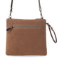 Myra Blue Isle Embossed Leather Crossbody Bag for Women Small Size Western Sling with Hairon Accents