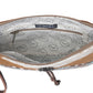 Myra Blue Isle Embossed Leather Crossbody Bag for Women Small Size Western Sling with Hairon Accents