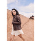 Winged Frills Leather Jacket