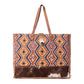 Geometric Blues Weekender Bag