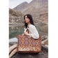 Geometric Blues Weekender Bag