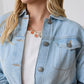 Cassie Fringed Light Wash Denim Jacket