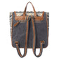 Bison Ridge Backpack Bag With Hair-On Hide