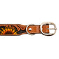 Zoomper Hand-Tooled Leather Dog Collar