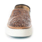 Myra Argun Western Handtooled Hairon Sneakers – Western Floral Slip-On Shoes for Women with Leather Accents