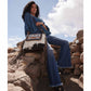 Sun Serape Fringed Leather Hairon Bag