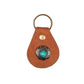Concho Caramel Leather Key Fob