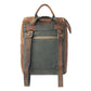 Myra Carriage Port Slimline Backpack - Aged Leather Flap, Rustic Daypack for Daily Commute & Outdoor Travel