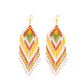 Rain Dance Beaded Earrings In Corn Yellow