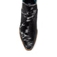 Sunset Bloom Split-Top Hair-On Hide Boots In Black & White