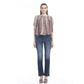 Heather Striped Button Front Top