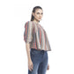 Heather Striped Button Front Top