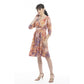 Color Flourish V-Neck Dress