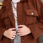 Amina Fleece Button Front Shacket Sweater