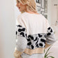 Poppy Animal Print Accent Sweater