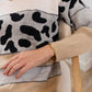 Poppy Animal Print Accent Sweater