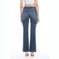 Micah Distressed Frayed Hem Flared Jeans