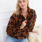 Maren High Collar Jacket in Animal Print