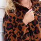 Maren High Collar Jacket in Animal Print