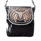 Myra Spirit of the Herd Hairon Leather Bag for Women Western Cowhide Purse with Intricate Tooling
