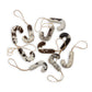 Jolly Candy Cane Hair-On Hide Ornament Set In Black