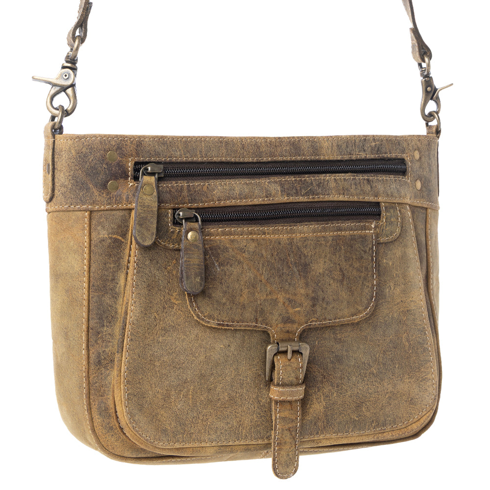 Lawson Roundup Satchel Leather & Hairon Bag