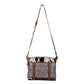 Clara Mae Hand-Tooled Accent Canvas Hairon Bag