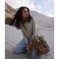 Cube Mesa Pouched Canvas Hairon Bag